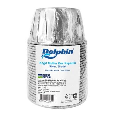 Dolphin Kağıt Asorti Renkli Muffin Kek Kapsülü 25'li