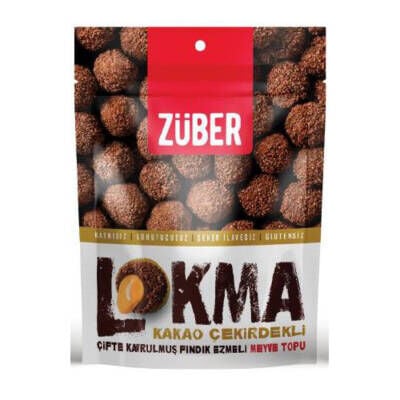 Züber Lokma Kakao Çekirdekli Çifte Kavrulmuş Fındık Ezmeli 96 G