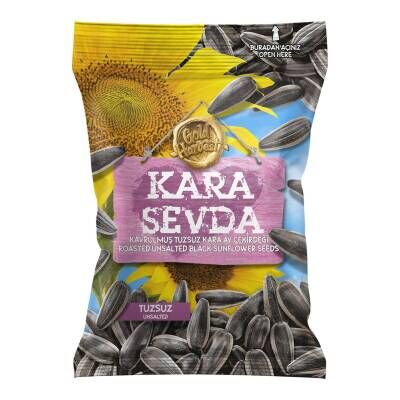 Kara Sevda Yerli Tuzsuz Siyah Ayçekirdeği 125 G