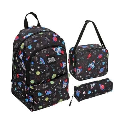 Brick Bag Okul Çantası 3'lü Set