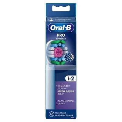 Oral B Şarjlı Yedek Başlık 3 Boyutlu Beyazlık Luxe Diş Fırçası 2'li