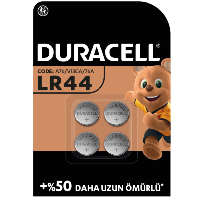 Duracell Özel LR44 Alkalin Düğme Pil 1,5 V 4'lü Paket