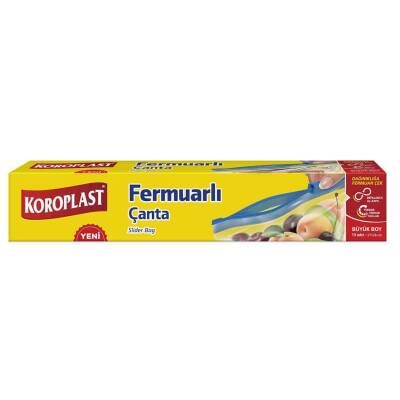 Koroplast Fermuarlı Çanta Büyük Boy 10'lu