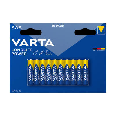 Varta Longlife Power AAA İnce Kalem Pil 10'lu Paket (Alkalin)