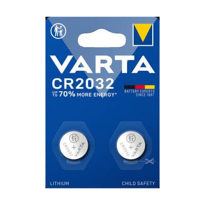 Varta CR2032 Lityum Düğme Pil 2'li Paket (Lityum)