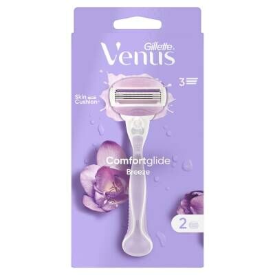 Gillette Venus Comfortglide Breeze Tıraş Makinesi + 2 Adet Yedek Başlık