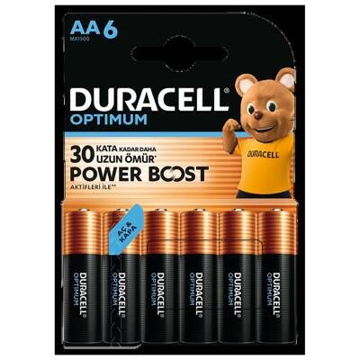Duracell Optimum Powerboost AA Kalem Pil 6'lı
