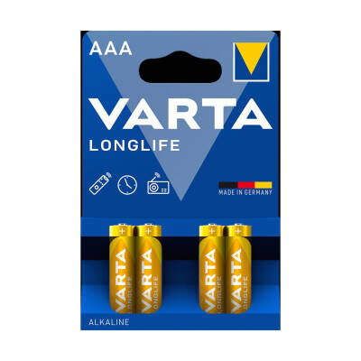 Varta Longlife AAA İnce Kalem Pil 4'lü Paket (Alkalin)