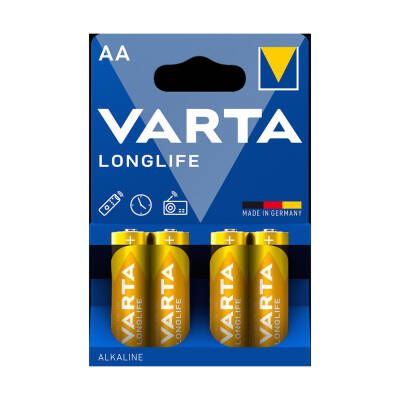 Varta Longlife AA Kalem Pil 4'lü Paket (Alkalin)