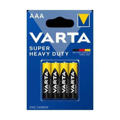 Varta Super Heavy Duty AAA İnce Kalem Pil 4'lü Paket (Çinko)