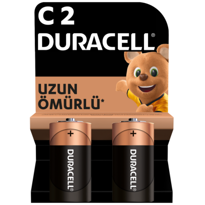 Duracell Alkalin C Pil, 1,5V (LR14 / MN1400), 2’li Paket