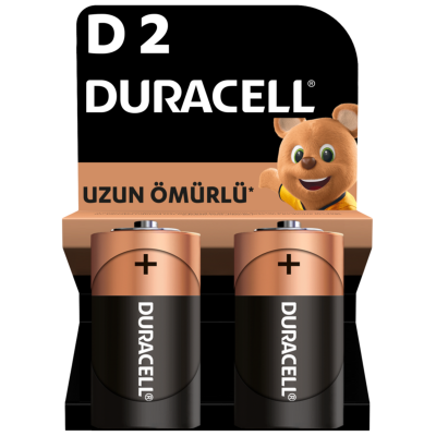 Duracell Alkalin D Pil, 1,5V (LR20 / MN1300), 2’li Paket