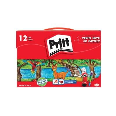 Pritt 12'Li Pastel Boya Çantalı Vinyl Ambalaj