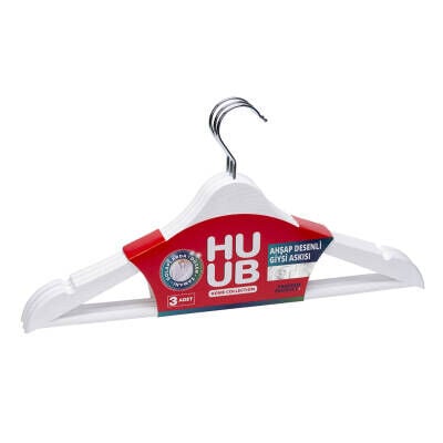 Huub Ahşap Desenli Askı 3'lü